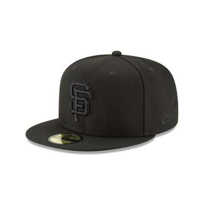 Sapca New Era San Francisco Giants MLB Blackout Basic 59FIFTY Fitted - Negrii